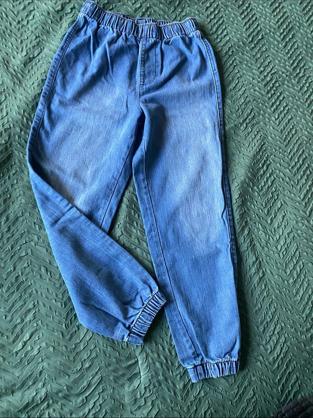 H&M Kids Denim Jogger Pants in Medium Blue